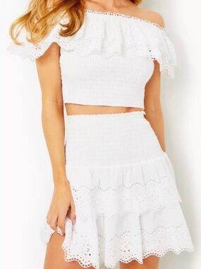 Lilly Pulitzer White Eyelet Brexley Set